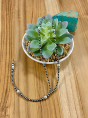 Fresh Water Pearl & Sterling Silver Pearl Y - Necklace