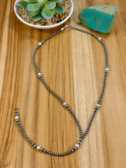 Fresh Water Pearl & Sterling Silver Pearl Y - Necklace