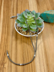 Fresh Water Pearl & Sterling Silver Pearl Y - Necklace