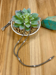 Fresh Water Pearl & Sterling Silver Pearl Y - Necklace