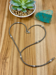 Fresh Water Pearl & Sterling Silver Pearl Y - Necklace