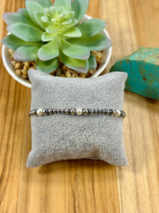 Fresh Water Pearl & Sterling Silver Pearl Bracelet