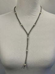 Fresh Water Pearl & Sterling Silver Pearl Y - Necklace