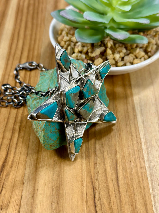 Kingman Turquoise Star Necklace