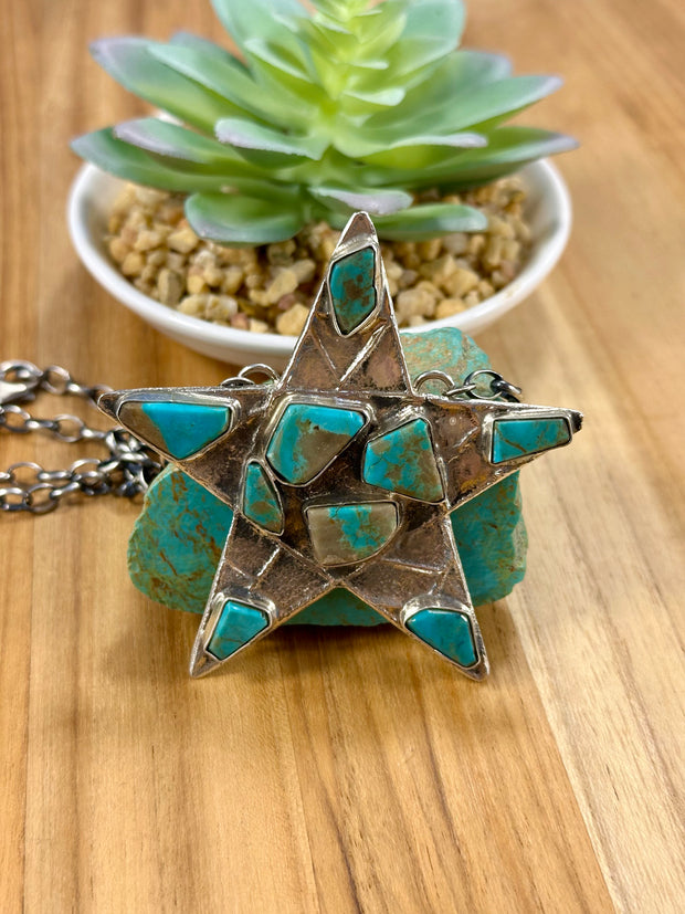 Kingman Turquoise Star Necklace