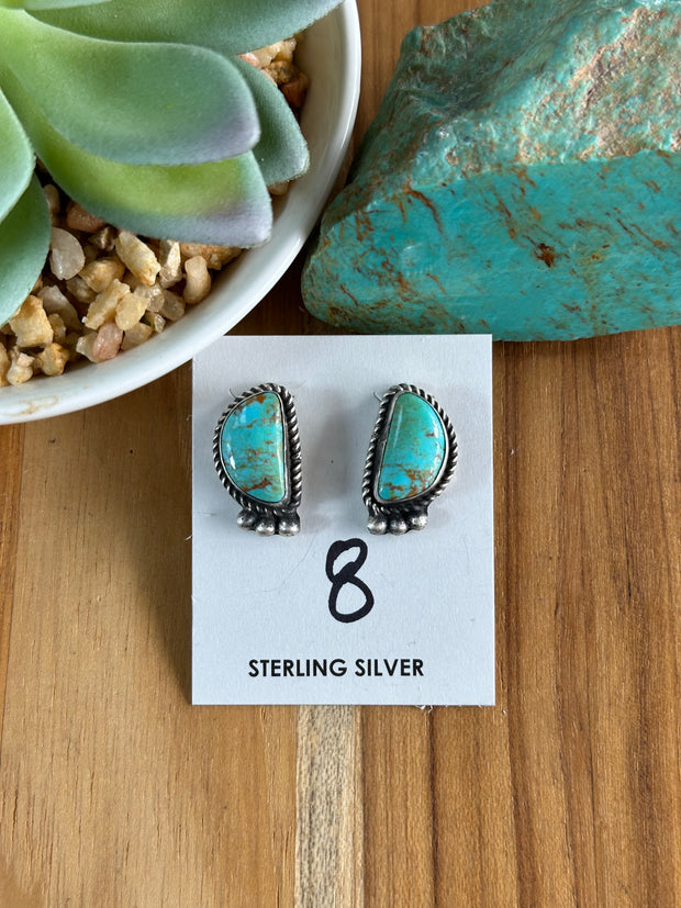 Kingman Turquoise Stone Earrings