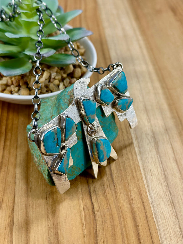 Kingman Turquoise Thunderbird Necklace