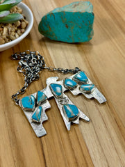 Kingman Turquoise Thunderbird Necklace