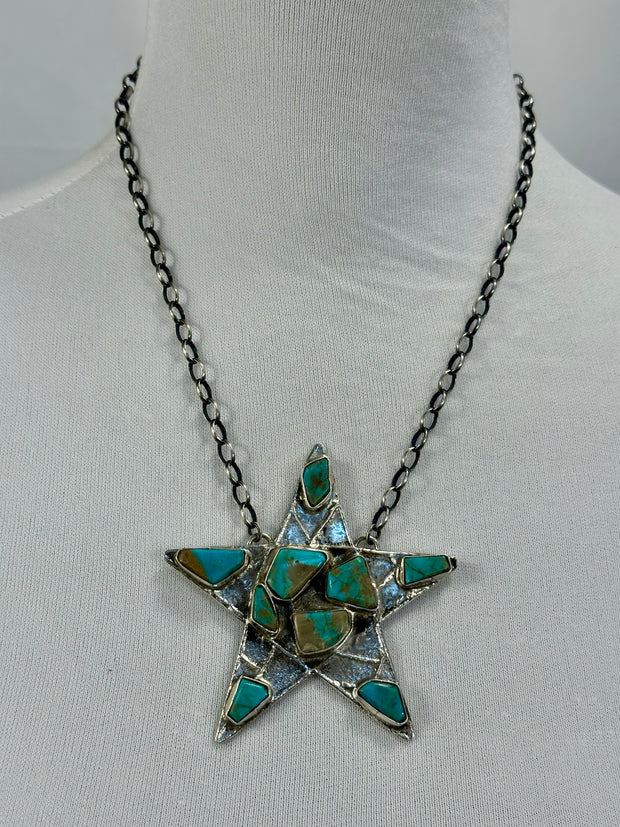 Kingman Turquoise Star Necklace
