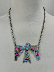 Cotton Candy Thunderbird Necklace