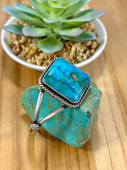 Kingman Compressed Turquoise Square Bracelet