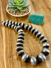 Handmade Sterling Silver Navajo Pearl Necklace