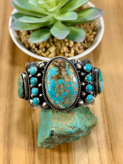 Royston Cluster Stone Sterling Silver Cuff