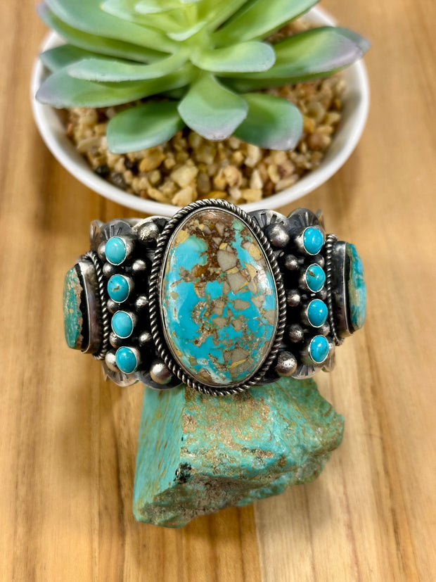 Royston Cluster Stone Sterling Silver Cuff