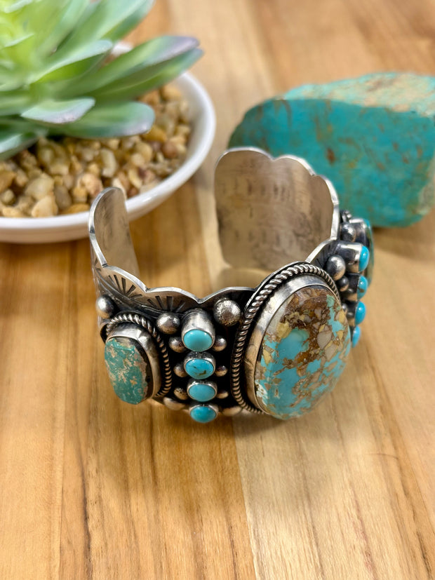 Royston Cluster Stone Sterling Silver Cuff