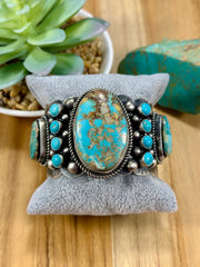 Royston Cluster Stone Sterling Silver Cuff