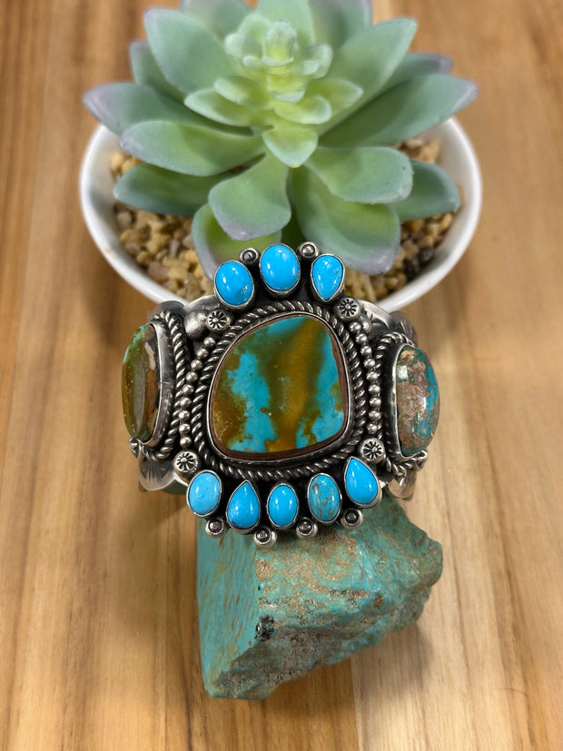 Royston Cluster Stone Sterling Silver Cuff