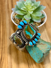 Royston Cluster Stone Sterling Silver Cuff