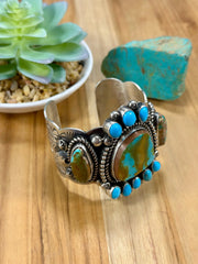 Royston Cluster Stone Sterling Silver Cuff