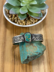 Sonoran Turquoise  Sterling Silver Cuff Bracelet