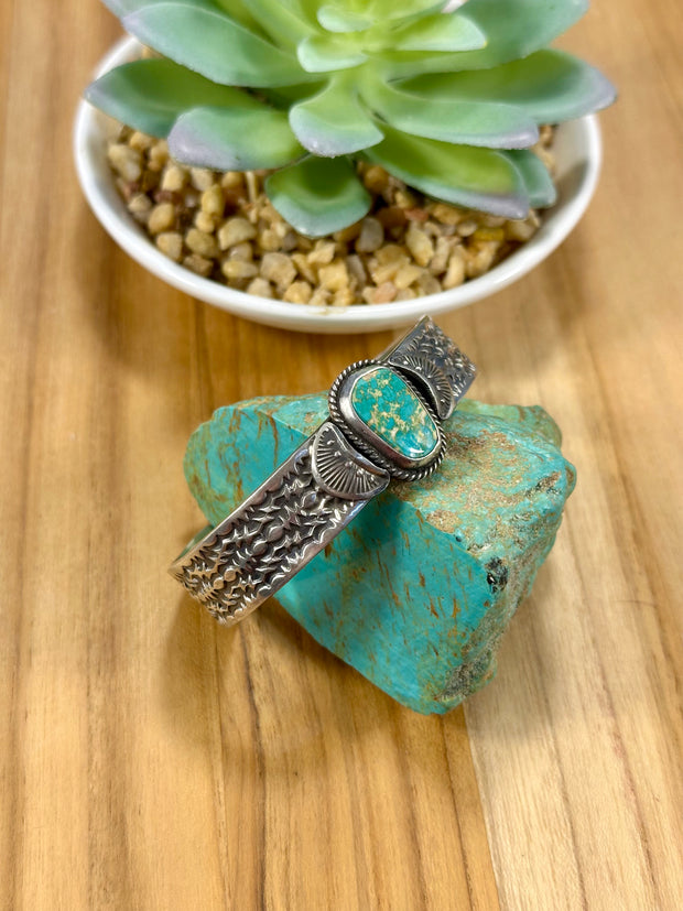 Sonoran Turquoise  Sterling Silver Cuff Bracelet