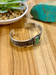 Sonoran Turquoise  Sterling Silver Cuff Bracelet