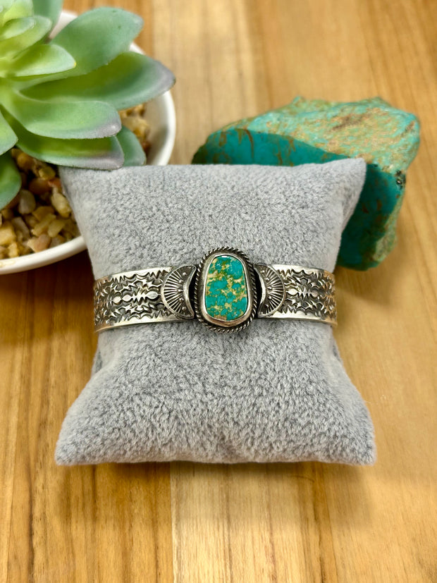 Sonoran Turquoise  Sterling Silver Cuff Bracelet