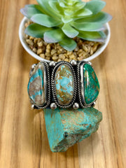 Royston 3 Stone Sterling Silver Cuff