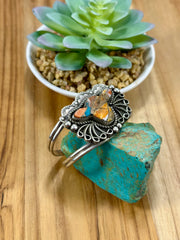 Spiny Oyster Cow Head Sterling Silver Cuff Bracelet