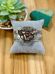 Wild Horse Cow Head Sterling Silver Bracelet Cuff