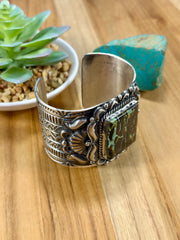 Black Jack Square Sterling Silver Cuff Bracelet