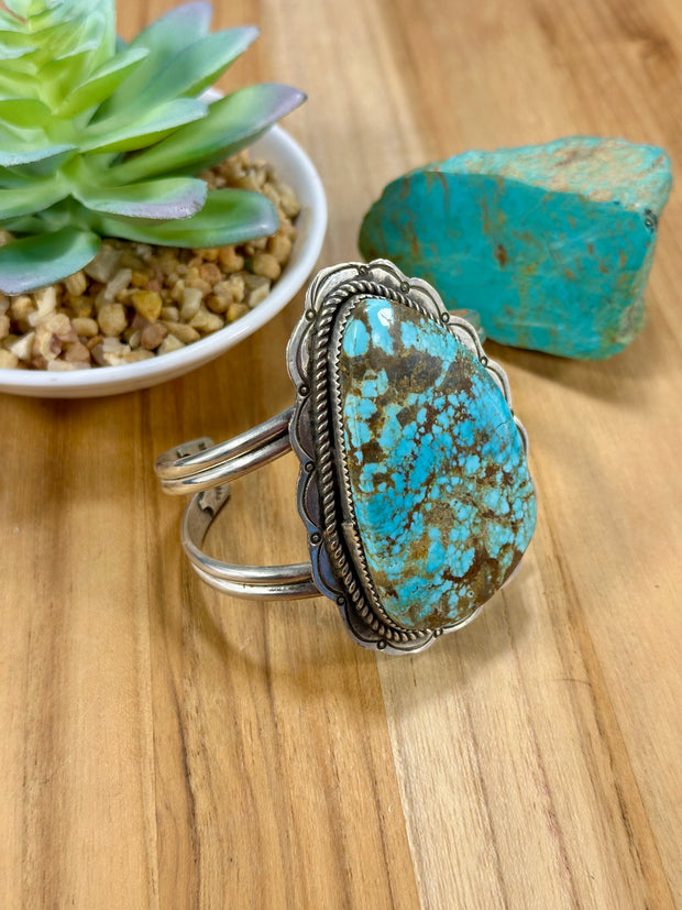 Number 8 Sterling Silver Cuff Bracelet