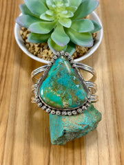 Number 8 Tear Drop Sterling Silver Cuff Bracelet