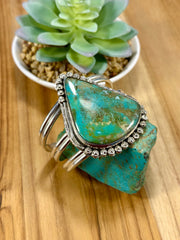 Number 8 Tear Drop Sterling Silver Cuff Bracelet