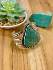 Number 8 Tear Drop Sterling Silver Cuff Bracelet