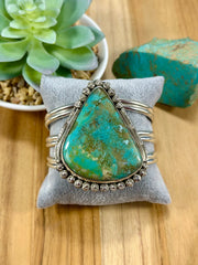 Number 8 Tear Drop Sterling Silver Cuff Bracelet