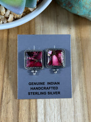 Dahlia Rose Square Earrings