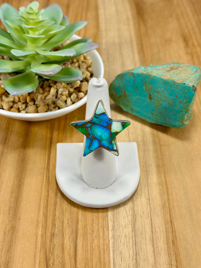 Peacock Dalia Star Sterling Silver Ring