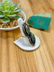 Black Jack 2 Stone Sterling Silver Ring