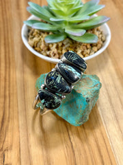 Black Jack 5 Stone Cuff Bracelet