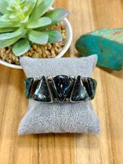 Black Jack 5 Stone Cuff Bracelet