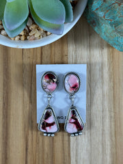Dahlia Rose two stone Earrings