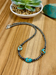 Number 8 & Sterling Silver Pearl Necklace