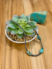 Number 8 & Sterling Silver Pearl Necklace