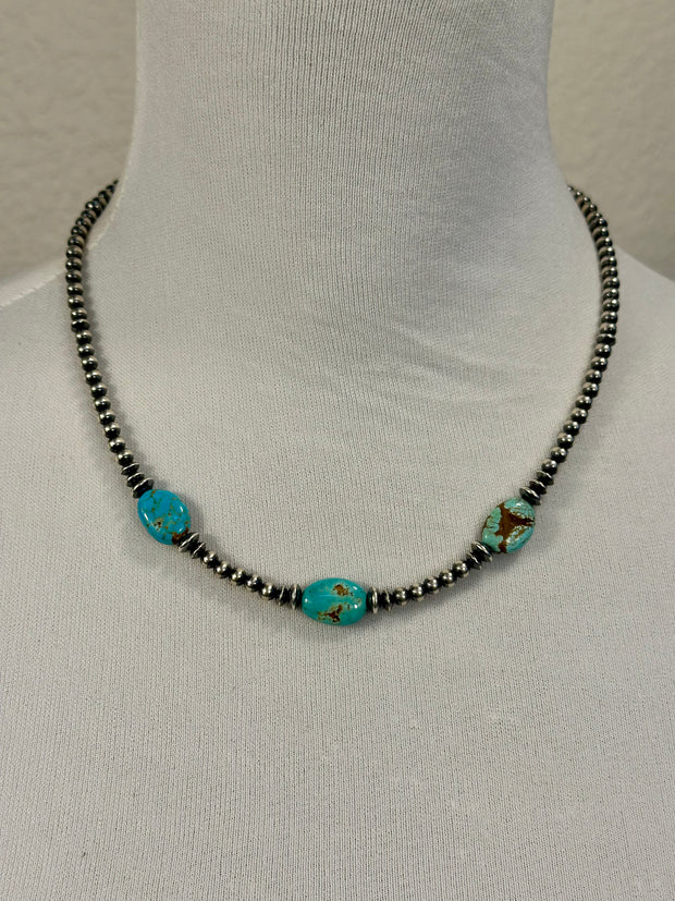 Number 8 & Sterling Silver Pearl Necklace