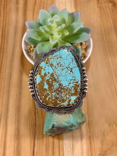 Number 8 Single Stone Sterling Silver Cuff Bracelet