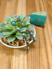 Kingman Turquoise 5 Stone Dangle Earrings