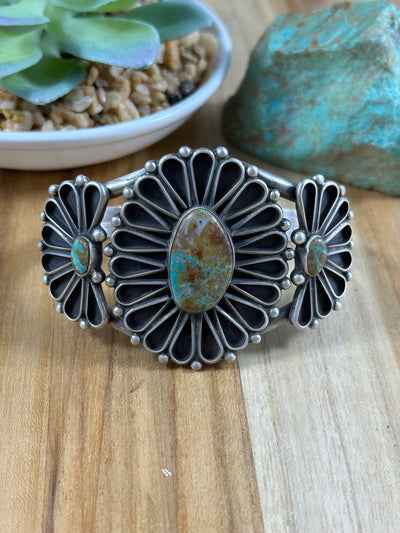 Cluster and Turquoise Cuff
