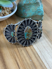 Cluster and Turquoise Cuff