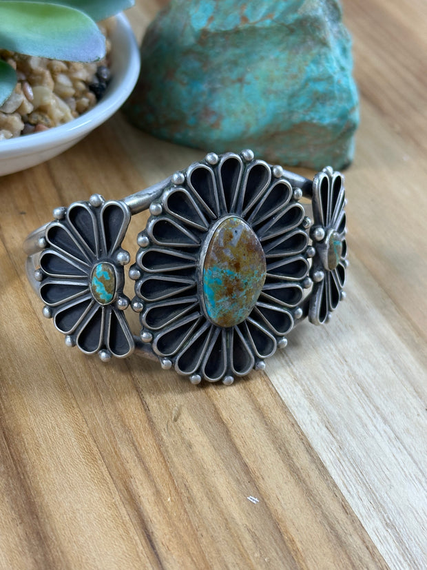 Cluster and Turquoise Cuff
